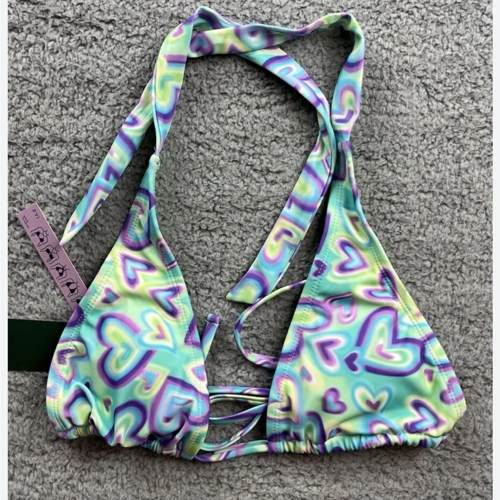 Wild fable heart patterned swim bra size small adjustable S